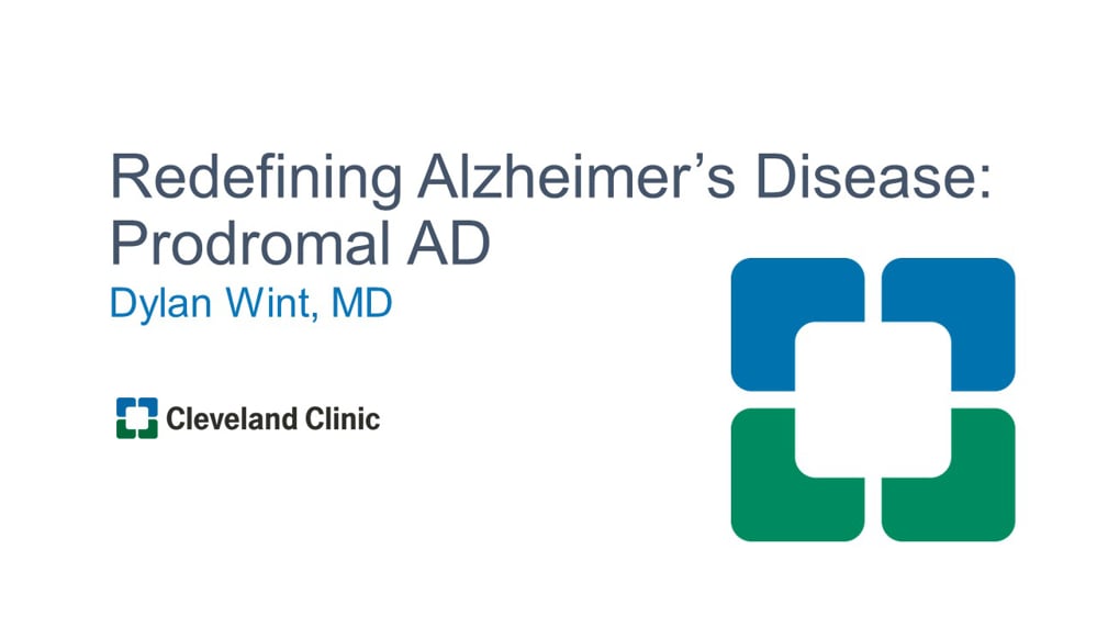 Redefining Alzheimer's Disease Prodromal AD
