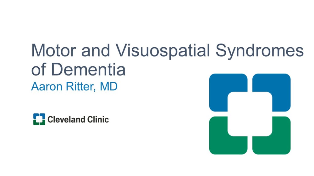 Motor and Visuospatial Syndromes of Dementia
