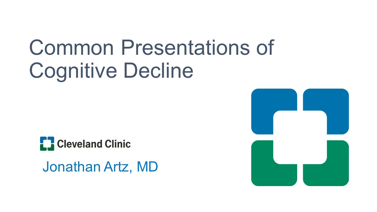 Common presentations of cognitive decline